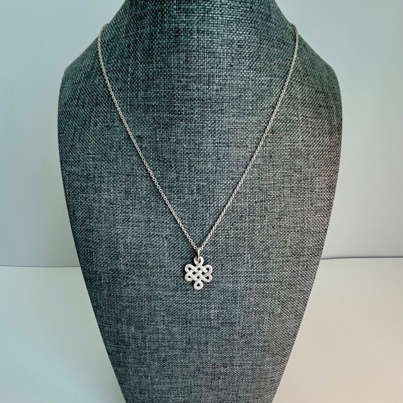 SLANE Sterling and Pave Eternity Knot Necklace - Picture 7 of 16